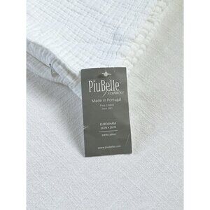 Piubelle Eurosham White Cotton Gauze NWT 26”X26” Made In Portugal
